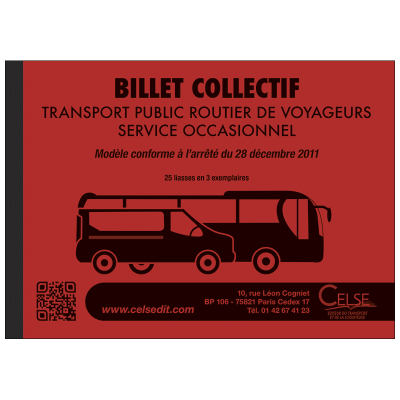 Billet collectif transport public routier de voyageurs service occasionnel