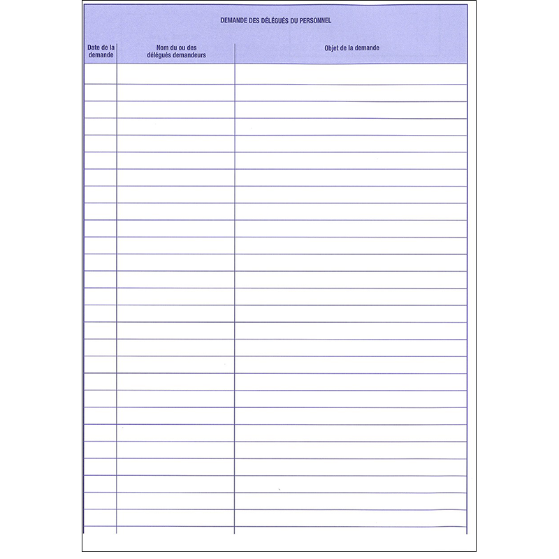 Exacompta Registre Des Délégués Du Personnel - 32x24 Cm, 30 Pages