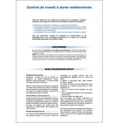 Contrat de Travail à Durée Indéterminée (CDI) - employé sédentaire et conducteur de voyageur