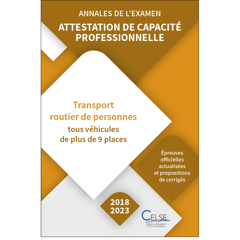 Annales de l’examen / Attestation de capacité professionnelle - Personnes (2018-2023)