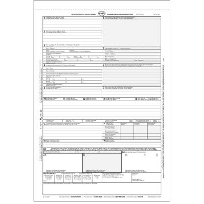Lettre de voiture CMR vierge - 25 liasses en 4 ex