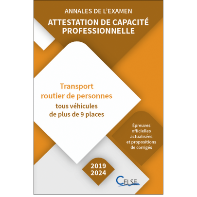 Annales de l’examen / Attestation de capacité professionnelle - Personnes (2019-2024)