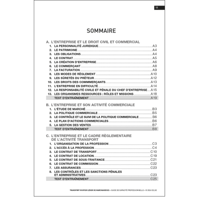 Guide de capacité professionnelle / Transport routier léger de marchandises n’excédant pas 3,5 t