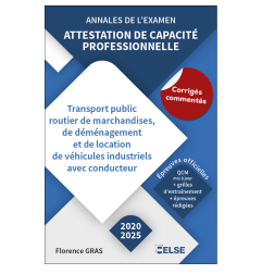 Annales de l’examen / Attestation de capacité professionnelle - Marchandises (2020-2025)