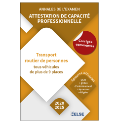 Annales de l’examen / Attestation de capacité professionnelle - Personnes (2020-2025)