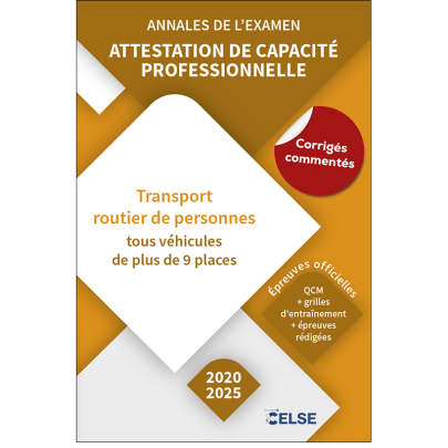 Annales de l’examen / Attestation de capacité professionnelle - Personnes (2020-2025)