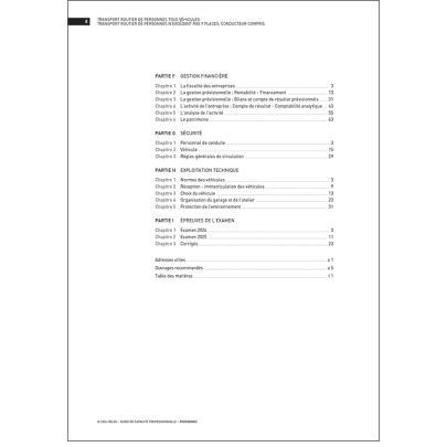 Guide de capacité professionnelle / Transport routier de personnes