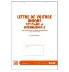 Lettre de voiture unique vierge  (nationale et internationale) - 25 liasses en 5 ex